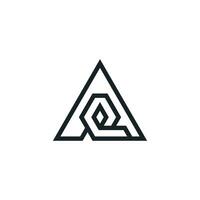 Letter AQ or QA logo vector