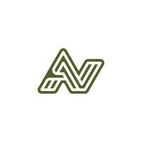 Letter AN or NA logo vector