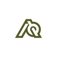 Letter AQ or QA logo vector