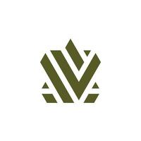 Letter AV or VA logo vector