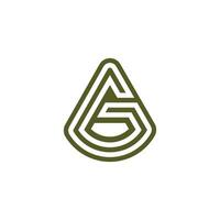 Letter AG or GA logo vector