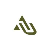 Letter AU or UA logo vector