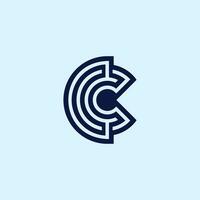 Letter CC or Double C logo vector