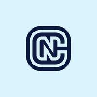 Letter CN or NC logo vector