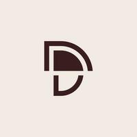 letra dn o Dakota del Norte logo vector