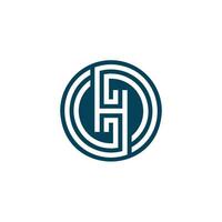 Letter GH or HG logo vector