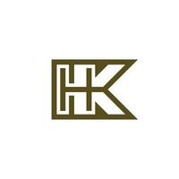 letra hk o kh logo vector