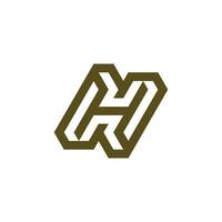 Letter HR or RH logo vector