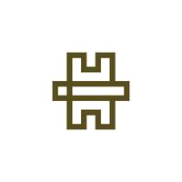 Letter HI or IH logo vector