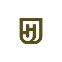 Letter HJ or JH logo vector