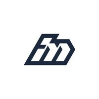 Letter IM or MI logo vector