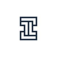 Letter IL or LI logo vector