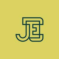 Modern and elegant initial letter JE or EJ monogram logo vector