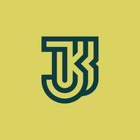 Modern and elegant initial letter JR or RJ monogram logo vector