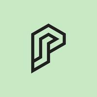Modern and minimalist initial letter PS or SP monogram logo vector