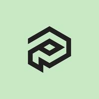 Modern and minimalist initial letter PP or 2P monogram logo vector