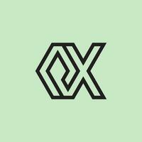 Modern and minimalist initial letter PX or XP monogram logo vector
