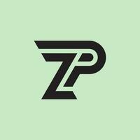 Modern and minimalist initial letter PZ or ZP monogram logo vector