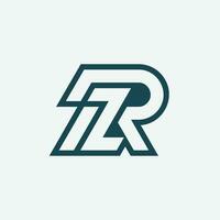 Modern initial letter RZ or ZR monogram logo vector