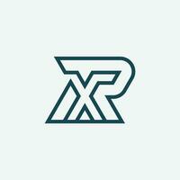 Modern initial letter RX or XR monogram logo vector