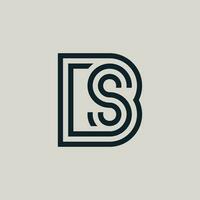 Modern initial letter SB or BS monogram logo vector