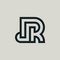 Modern initial letter SR or RS monogram logo vector