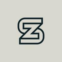 Modern initial letter SZ or ZS monogram logo vector