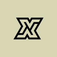Initial letter XN or NX monogram logo vector