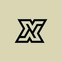 Initial letter XN or NX monogram logo vector