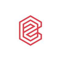 Modern and minimalist initial letter ZC or CZ monogram logo vector