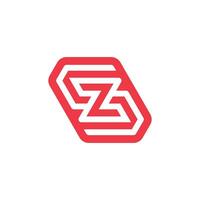 Modern and minimalist initial letter ZS or SZ monogram logo vector