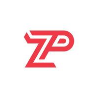 moderno y minimalista inicial letra zp o pz monograma logo vector