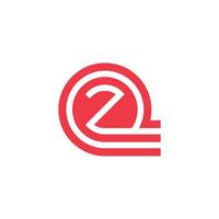 Modern and minimalist initial letter ZQ or QZ monogram logo vector