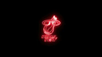 basketball logo with neon effect video