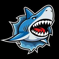 Great Shark with opened mouth vector