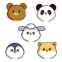 Set of Cute Animals on a white background vector