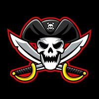 Dead Pirate mascot logo vector illustration