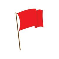 flag red icon sign vector isolated on white background Illustration