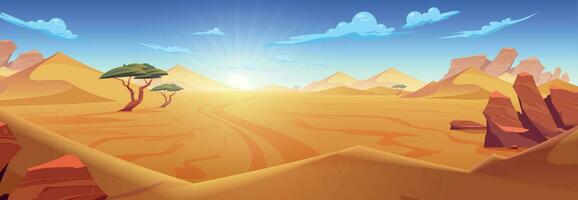 Desert Dawning Horizontal Composition vector