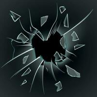 Glass Hole Shards Composition vector