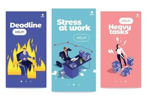 Office People Stress Set vector