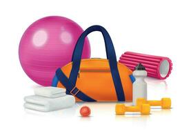 Realistic Gym Bag Concept vector