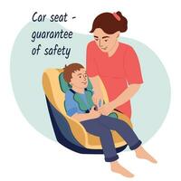 Car Seat Child Composition vector