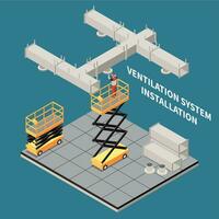 instalación de ventilación sistema vector