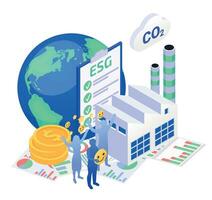 Esg Isometric Concept vector