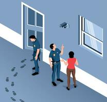 Home Security Crime Composition vector