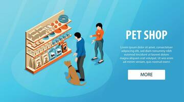 Isometric Pet Shop Scene vector