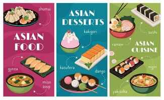 Asian Food Flat vector