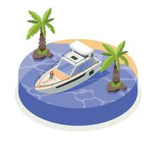 Sailing Isometric Concept vector