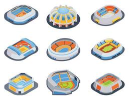 Isometric Arena Icon Set vector